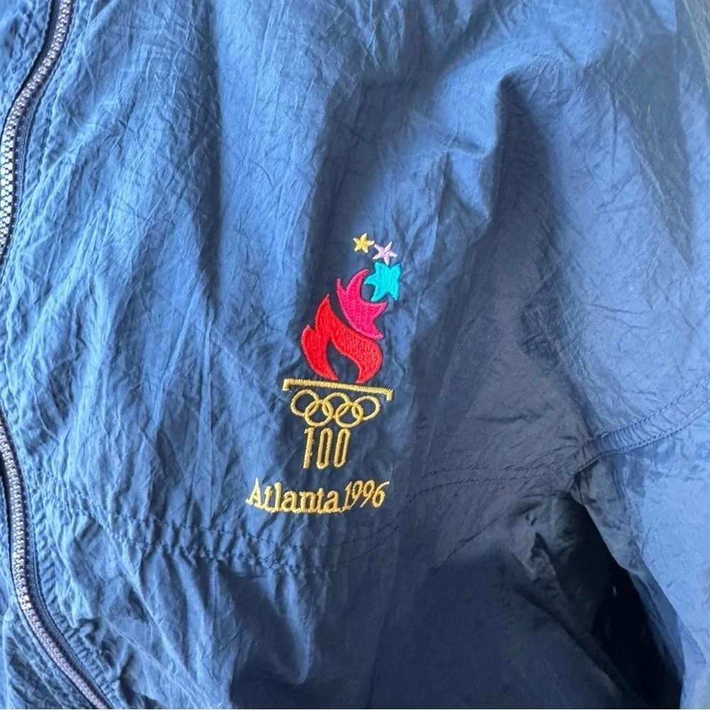Vintage! Speedo 1996 Atlanta Olympics Swishy Windbreaker Jacket - Navy